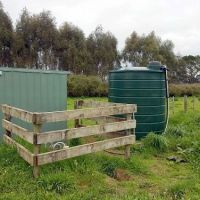 New pump shed and water tank